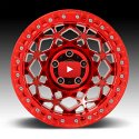 Fuel Unit Beadlock D121 Candy Red Custom Truck Wheels Rims 5